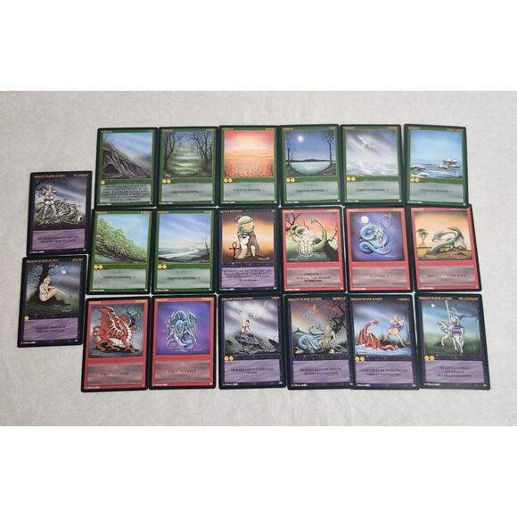 Wyvern Vintage Collectible Card Game Lot Of 80 Cards 1994 NM Pre-owned - Picture 3 of 7
